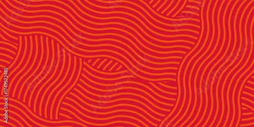 Abstract irregular orange and red color striped textured background. seamless geometric pattern design for certificate, invitation, textile, clothes, cover and others.