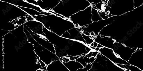 "Minimal black marble background with organic white lines and natural stone veins, perfect for high-end branding, product packaging, digital artwork, and modern web design concepts"