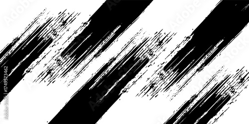 Vector brush sroke texture. Distressed uneven grunge background. Abstract distressed vector illustration. Overlay over any design to create interesting effect and depth. Black isolated on white. EPS10