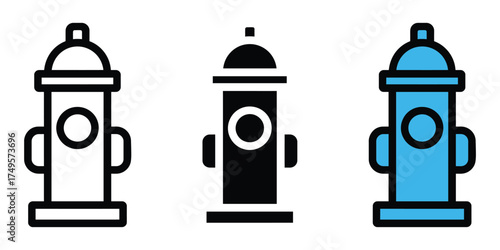 Fire hydrant icon vector. emergency services or municipal safety project symbol. vector illustration.