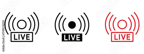 Live streaming icon vector. Social Media Broadcasts and Engaging Online Event symbol. vector illustration.