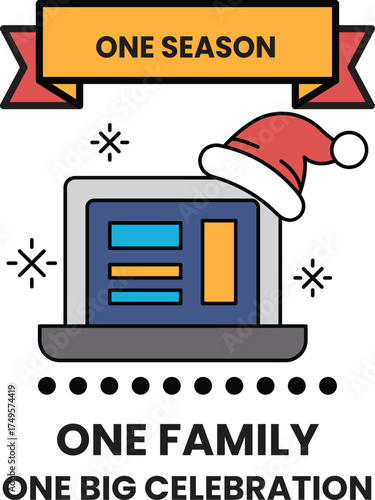A banner for a one season celebration for one family