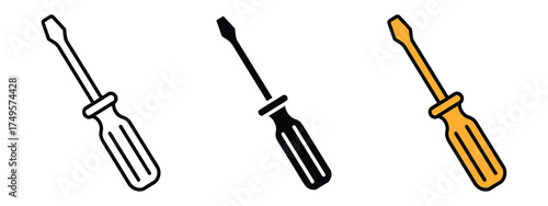 Screwdriver icon vector. home repair and construction symbol. vector illustration.