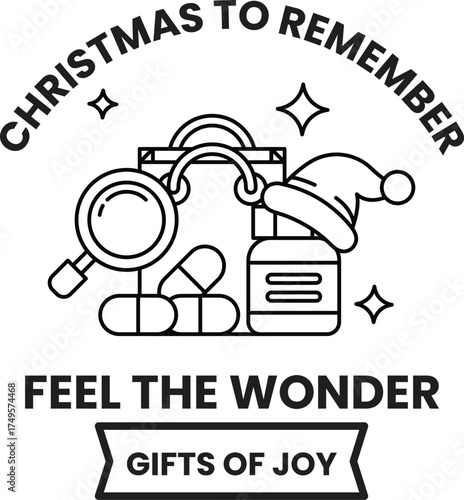 A black and white Christmas to Remember poster with a white background