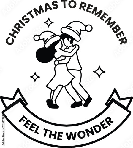 A couple dancing in a circle with a banner that says Christmas to Remember
