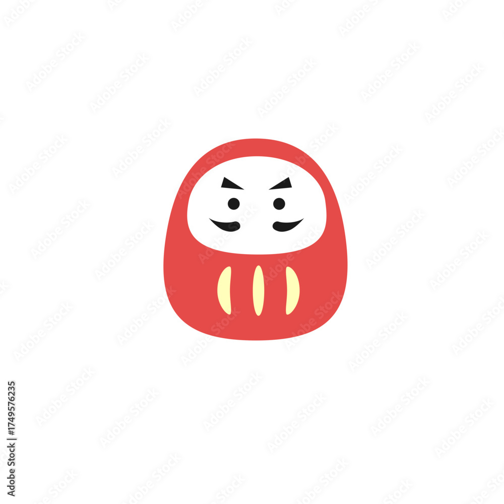 Fototapeta premium シンプルなだるまのイラスト