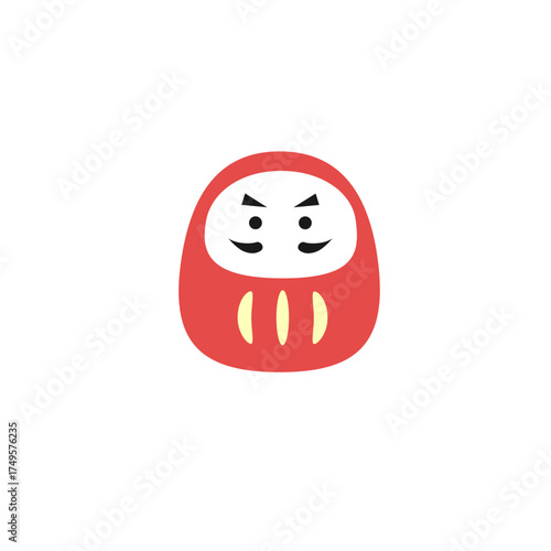 シンプルなだるまのイラスト