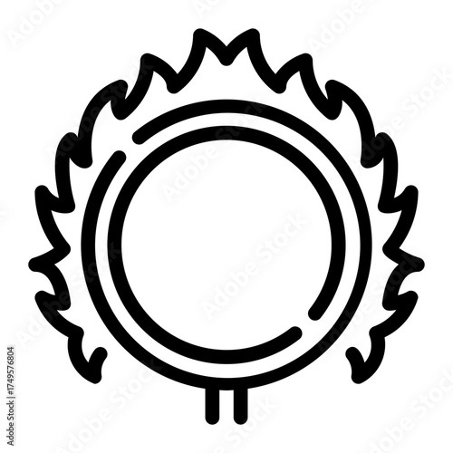 fire ring line icon
