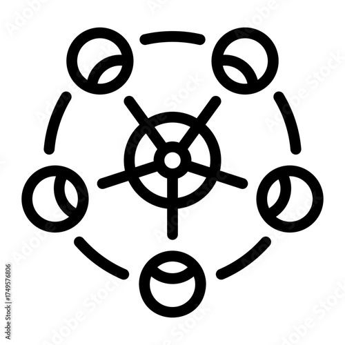 ferris wheel line icon