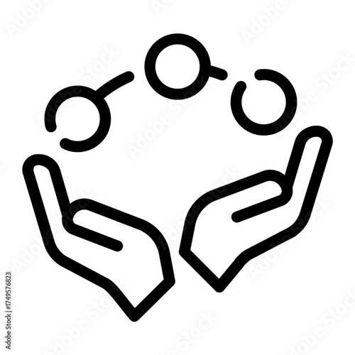Juggling line icon