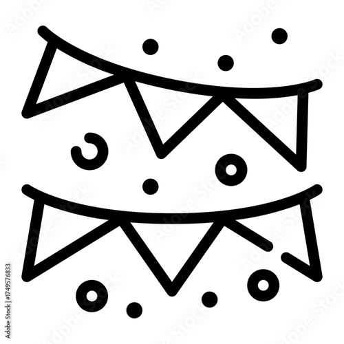 garland line icon