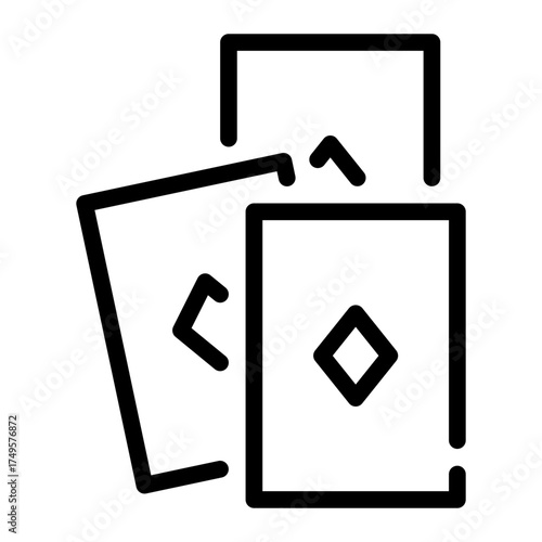 poker line icon