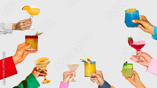 Foto Vibrant collage template