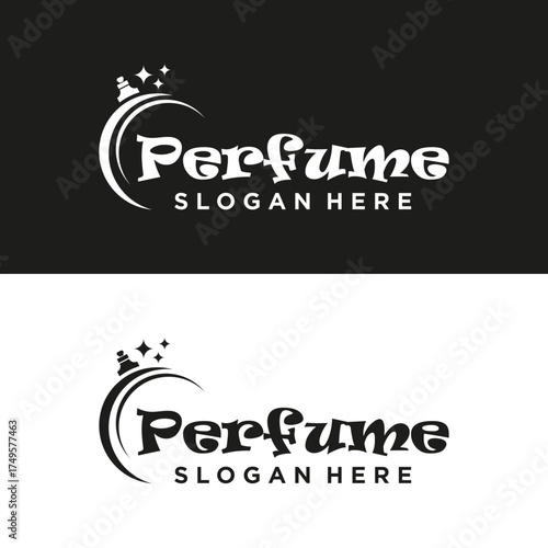 Minimalist Luxury with spray for Perfume Logo Design
