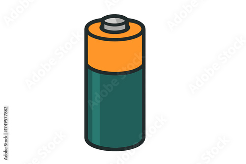 Cylindrical power cell with positive terminal and colored casing