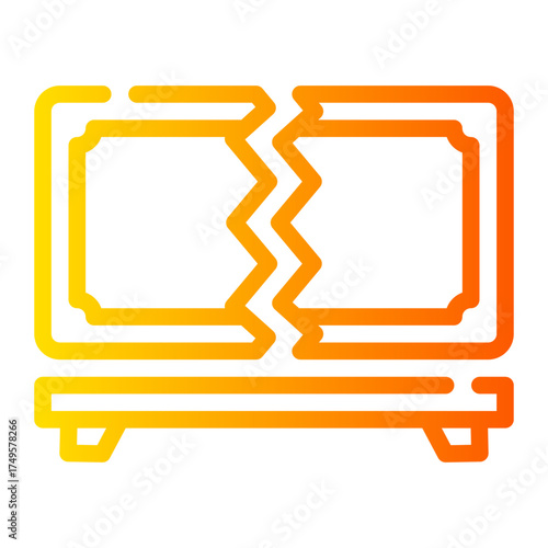 sawing gradient icon