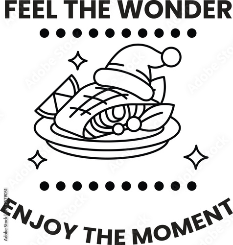 A plate of food with a hat on it