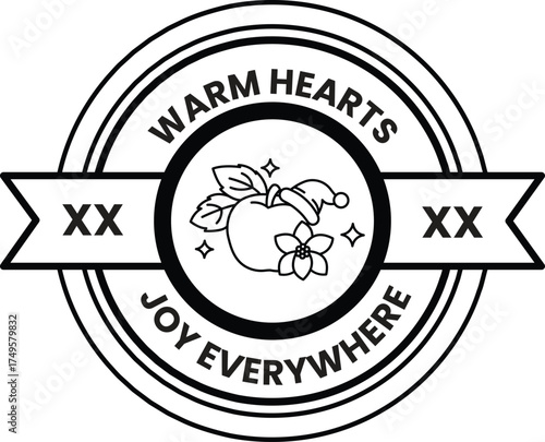 A warm heart logo with a flower and a hat on it