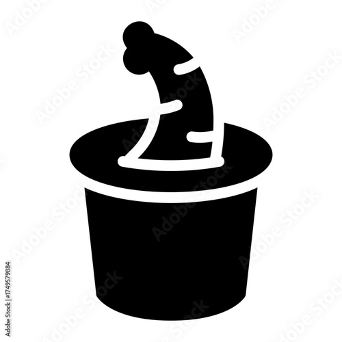 magic hat glyph icon