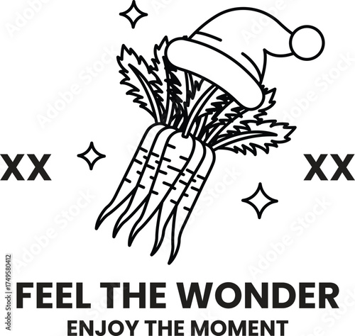 A carrot hat is flying in the air with a white background