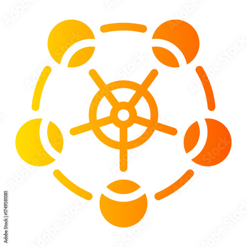 ferris wheel gradient icon