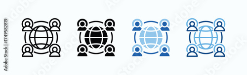 Social Network Icon Sheet Multiple Style Collection Isolated Vector