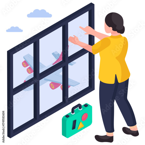 A unique design illustration of air ticket 