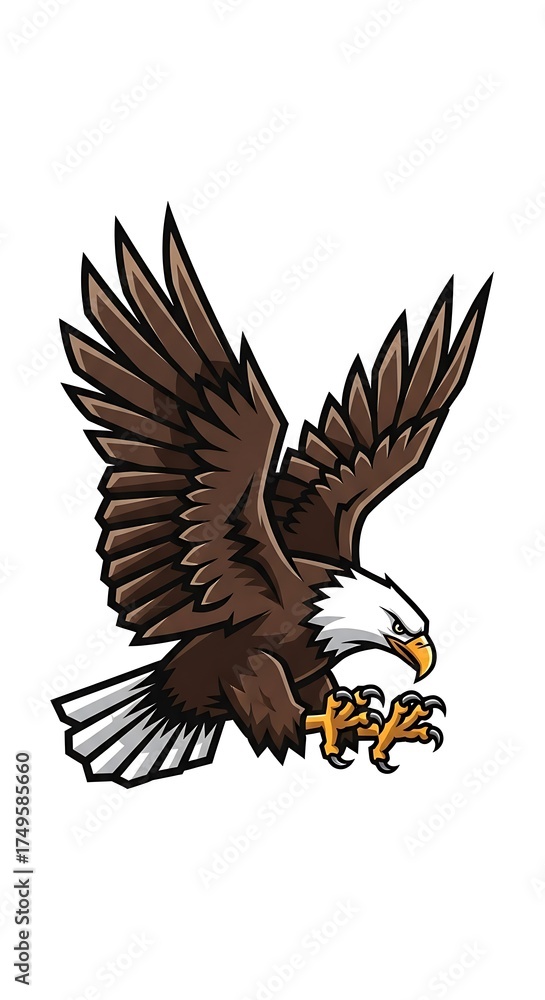 Fototapeta premium Majestic Eagle in Flight - A Symbol of Freedom and Power.
