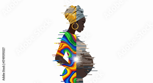 Young child feeding ducks casts bread against simple white background, capturing simple delight, also translated into English as Young child feeding ducks.