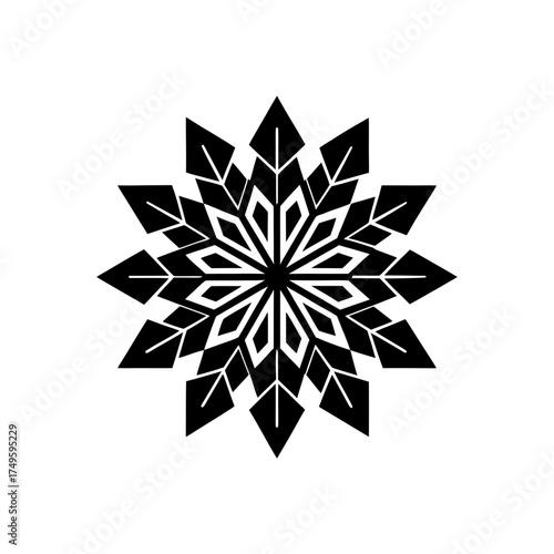  snowflake inspired crystal mandala