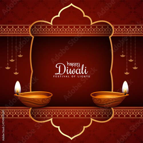 Happy Diwali Indian festival traditional beautiful background