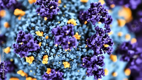 Detailed Microscopic View of Coronavirus Structure and Components.