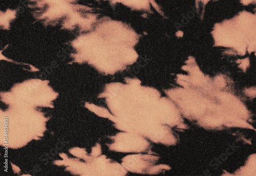 Tie-Dye Abstract Earthy Hues on Textured Fabric with Organic Shapes for Artistic and Retro Backgrounds