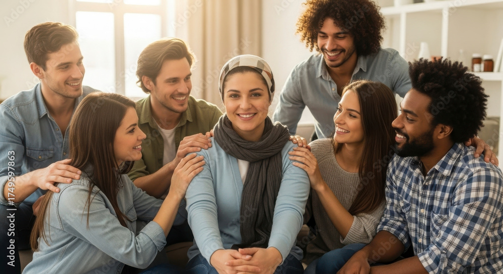Obraz premium Diverse group of friends sharing a happy moment together