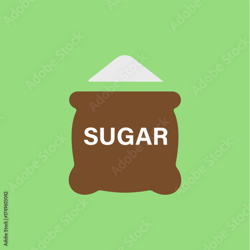 Sugar icon logo flat vector design
