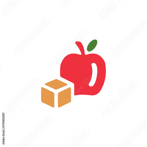 Fructose icon logo flat vector design