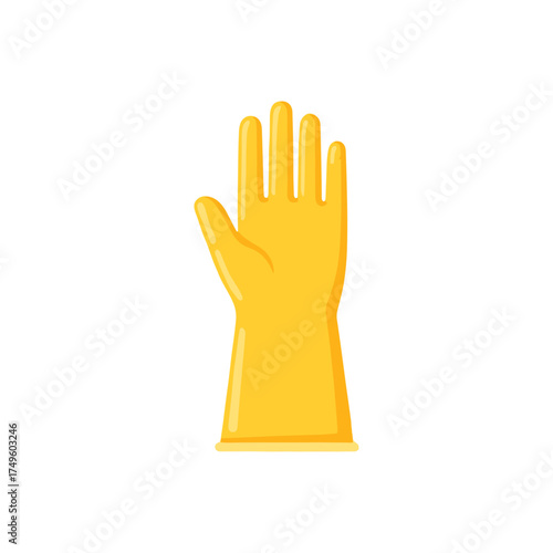 Cleaning gloves icon logo flat vector design