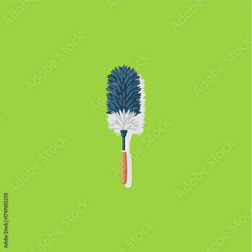 Cleaning brush icon logo flat vector design