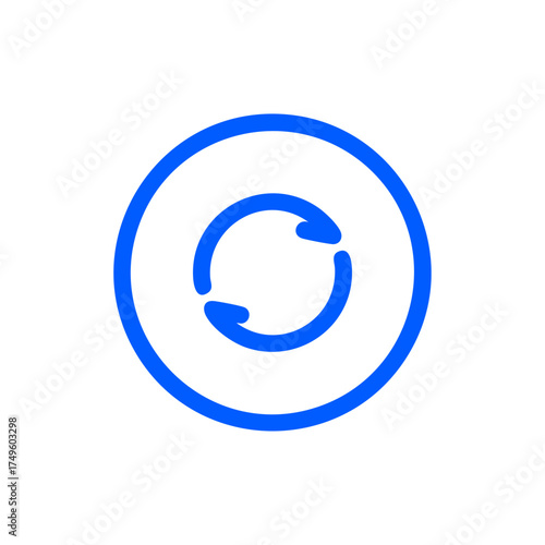 Sync icon logo flat vector design