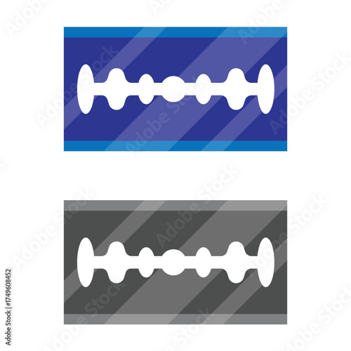 Razor Blade Isolated on White. Objects for shaving and cutting hair vector art