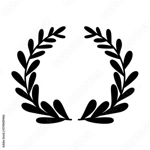 Hand drawing laurel wreaths and branches