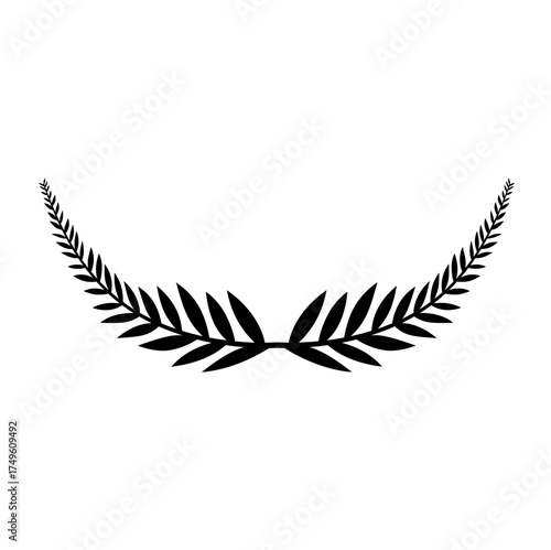 Hand drawing laurel wreaths and branches