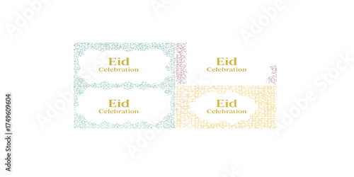 Print  Eid celebration Islamic geometric pattern pack