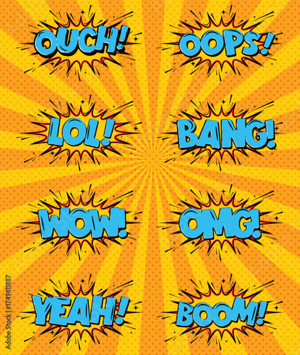 Retro Comic Words
