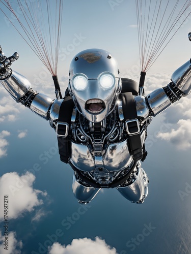 robot in the sky