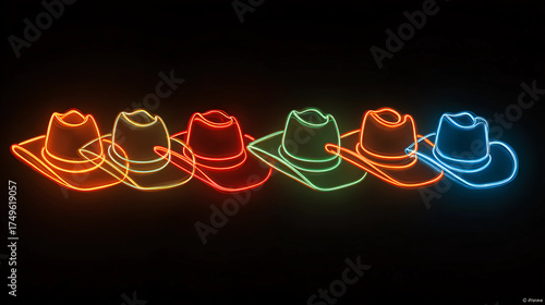 Neon Western Cowboy Hats