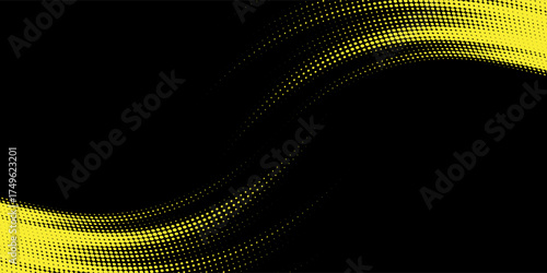yellow black brush Car sticker wrap pattern banner abstract sporty lines black orange color combination grunge brush pattern design, Eps 10.