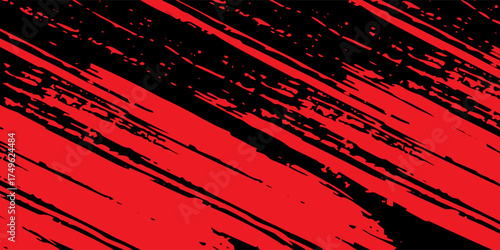 red black brush Car sticker wrap pattern banner abstract sporty lines black orange color combination grunge brush pattern design, Eps 10, Modern.
