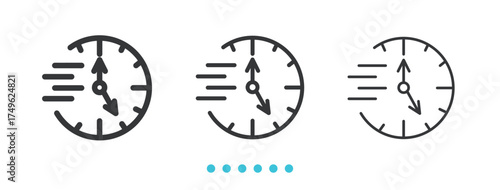 Fast Forward Time Icon. Thin line icon vector