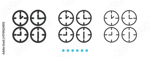 O'clock Icon. Thin line icon vector